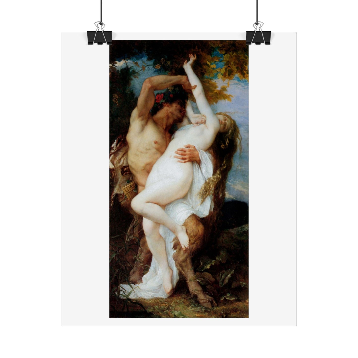 Nymph abducted by a Satyr